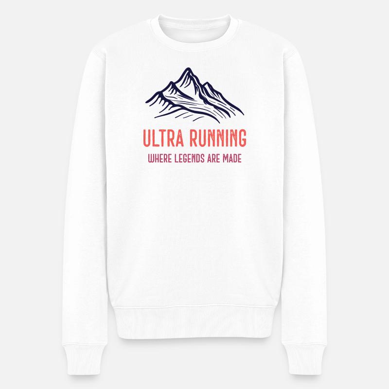 Ultra Running - où les légendes sont faites - Pull Premium bio Homme - blanc