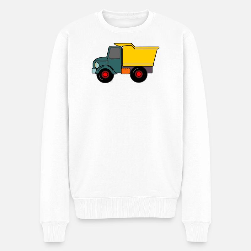 Keepauto LKW Sand - Männer Premium Bio Pullover - Weiß
