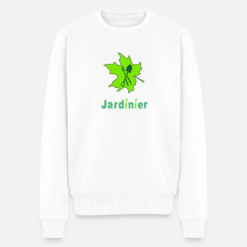 Gärtner - Männer Premium Bio Pullover - Weiß