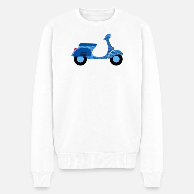 Roller Jeans Sommer Italien Freiheit Urlaub Retro - Männer Premium Bio Pullover - Weiß