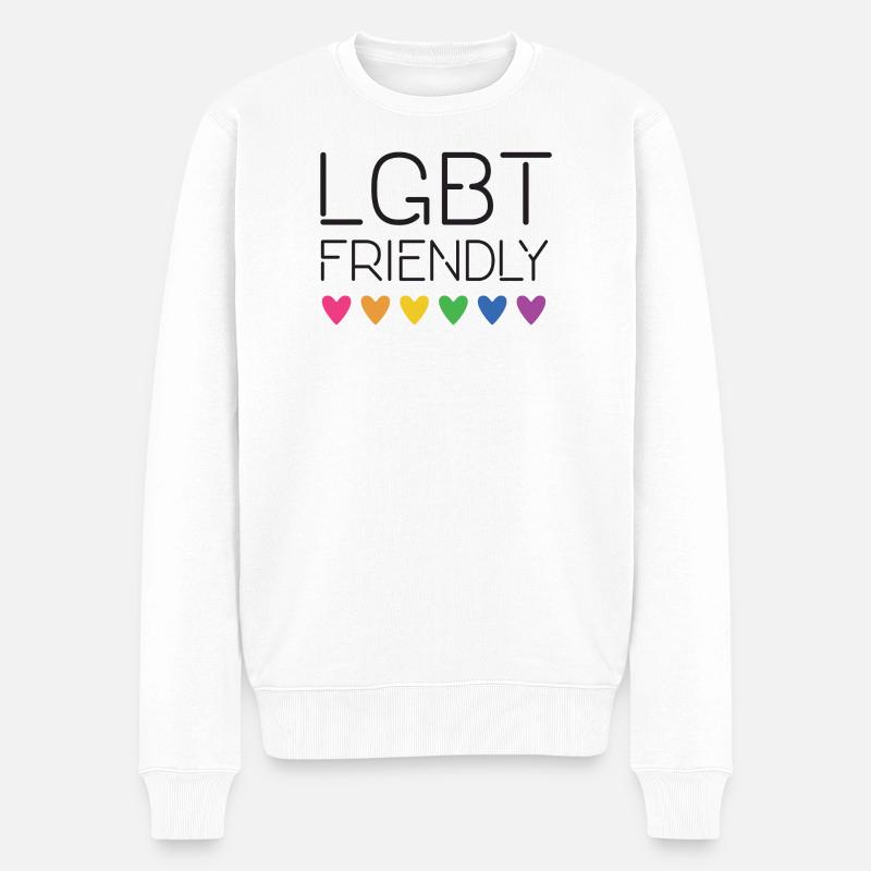 LGBT amical - Pull Premium bio Homme - blanc