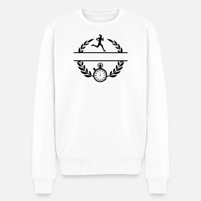 Coureur de chronomètre - Pull Premium bio Homme - blanc