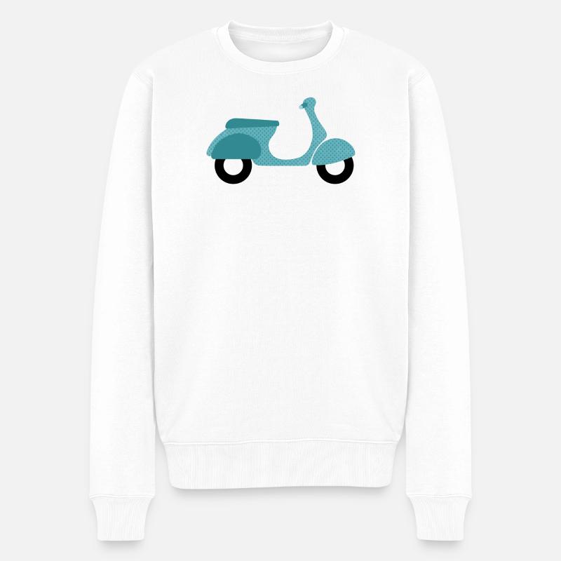 Roller Dots Punkte Italien Sommer Retro Vintage - Männer Premium Bio Pullover - Weiß