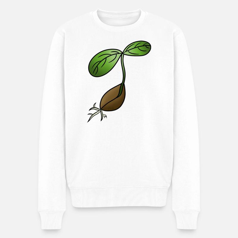 Gérmination ! Par Pousse2Bambou ! - Pull Premium bio Homme - blanc