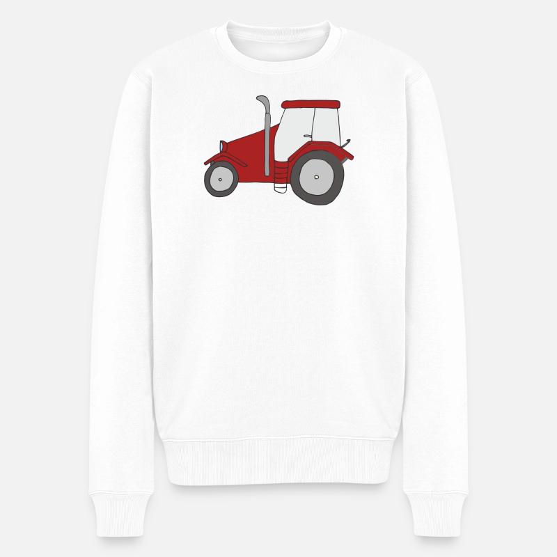 traktor - Männer Premium Bio Pullover - Weiß