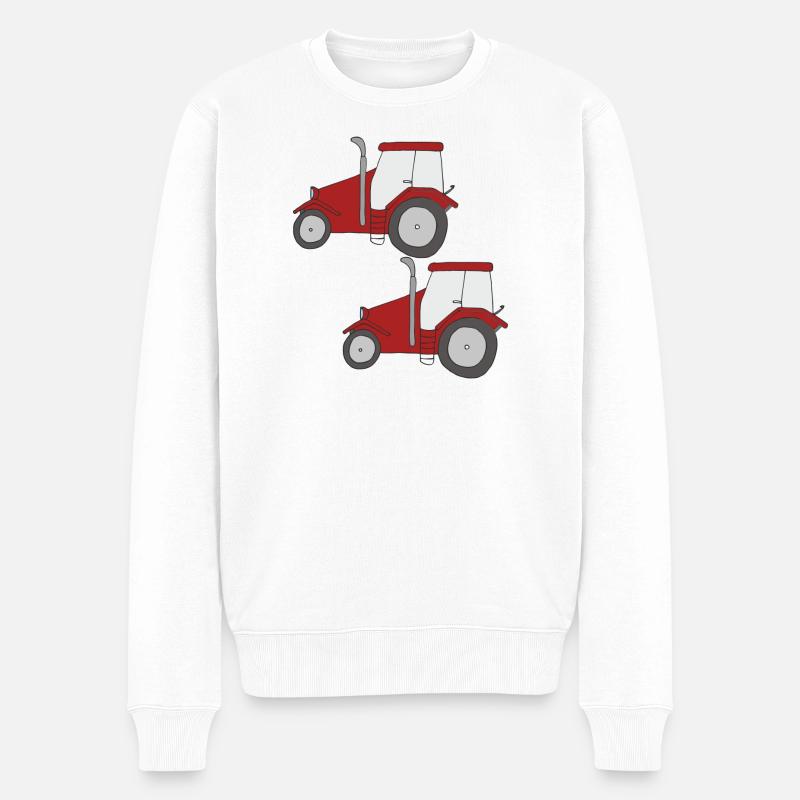 traktoren - Männer Premium Bio Pullover - Weiß