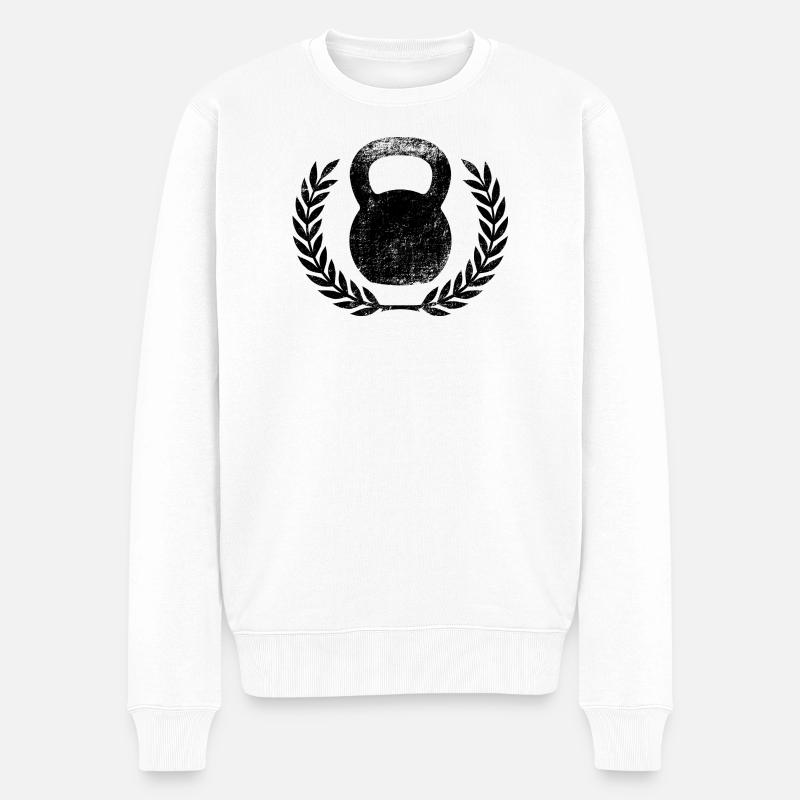 Leidenschaft für harten Stil - Männer Premium Bio Pullover - Weiß