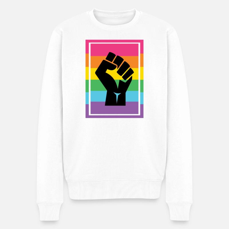 LGBT Pride Month - Pride Lives Matter - Männer Premium Bio Pullover - Weiß