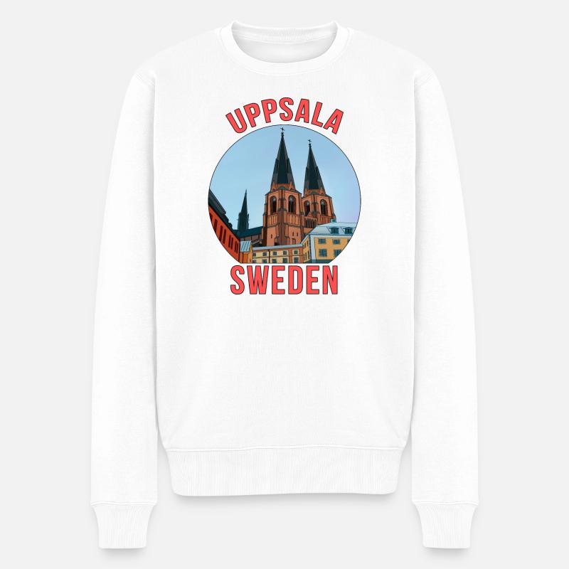 Uppsala Suède - Pull Premium bio Homme - blanc