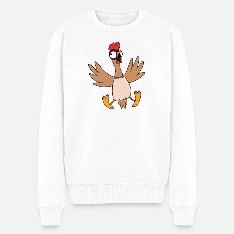 Poulet - Pull Premium bio Homme - blanc