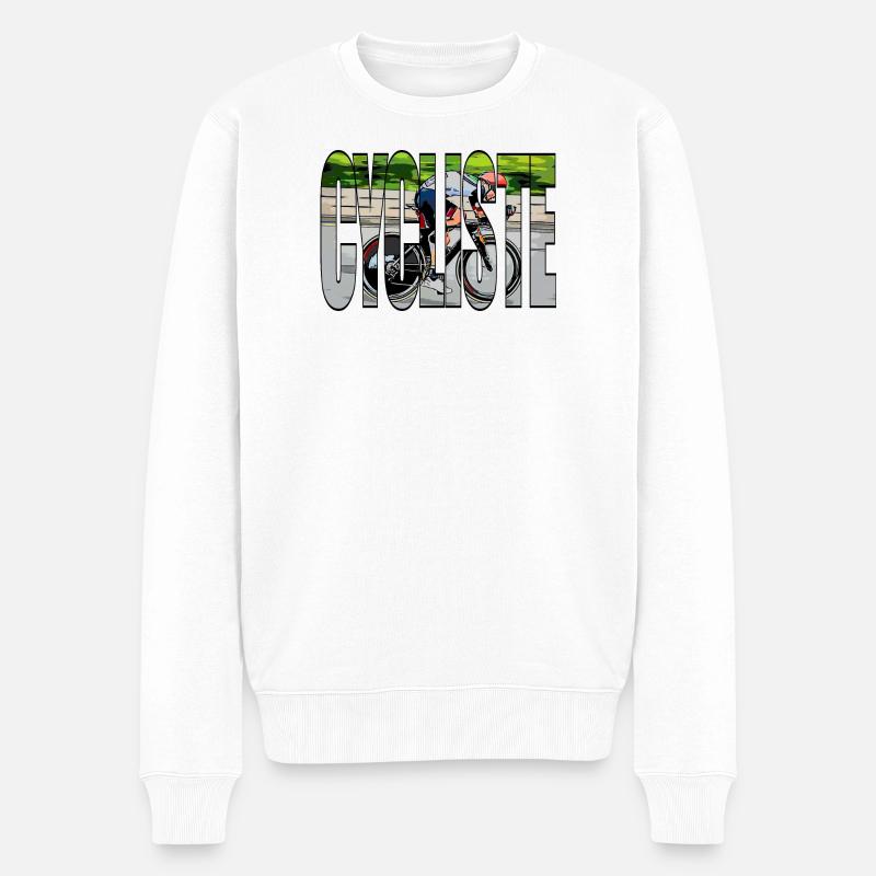 RADFAHRER - Männer Premium Bio Pullover - Weiß