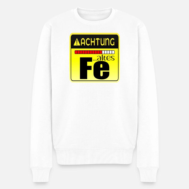 Geburtstagsgeschenk - Eisen Chemische Elemente - Männer Premium Bio Pullover - Weiß