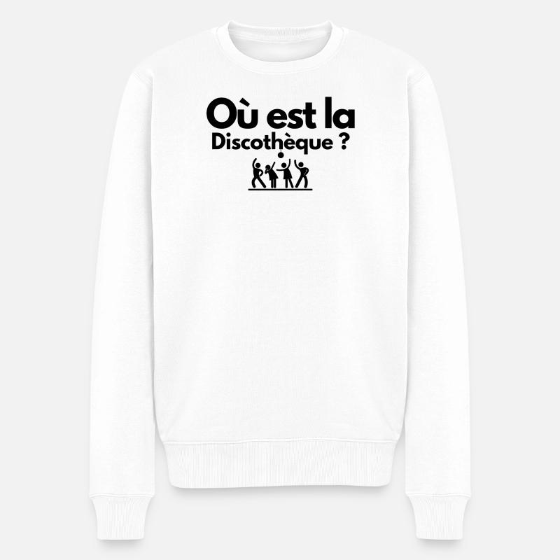 discothèque, boite de nuit, DJ - Pull Premium bio Homme - blanc