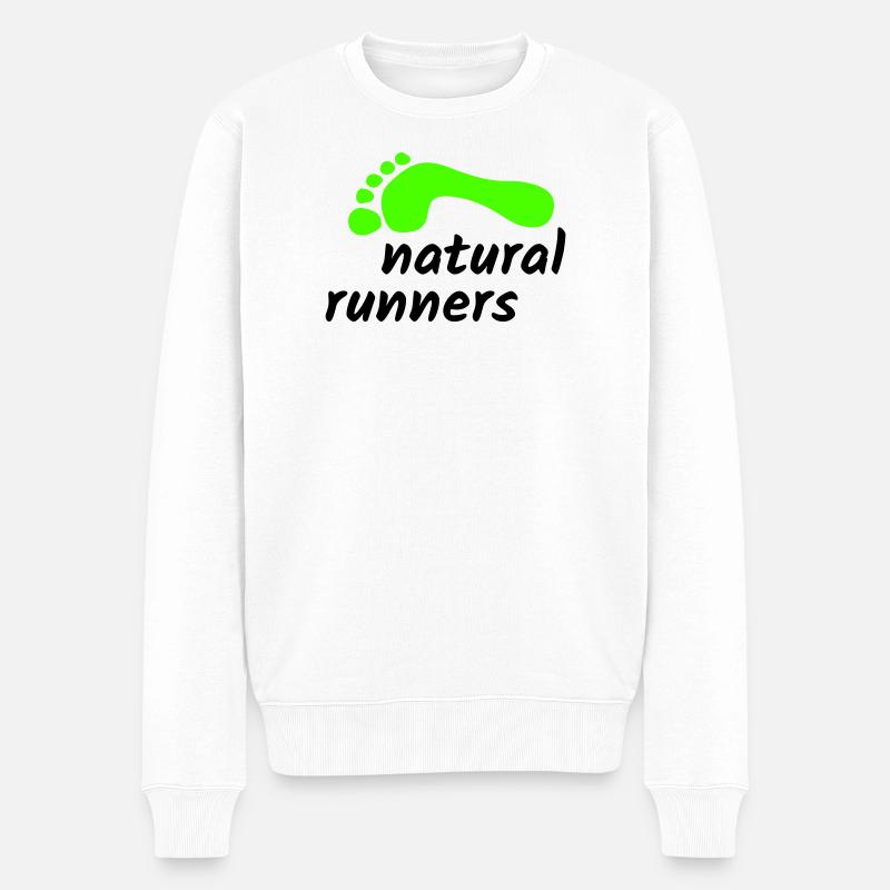 Barefoot Natural Runners 2023 2-ligne 1 - Pull Premium bio Homme - blanc