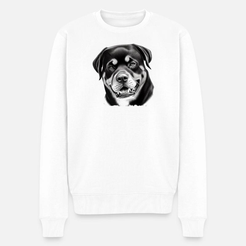 Wunderschöner Rottweiler - Männer Premium Bio Pullover - Weiß