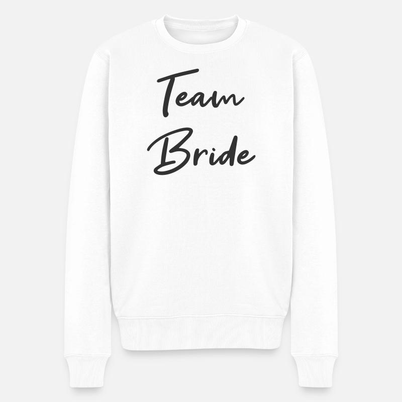 Team Bride - Männer Premium Bio Pullover - Weiß