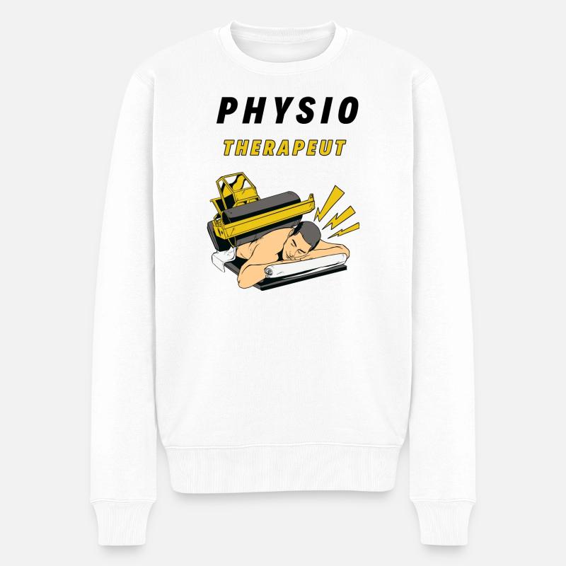 Physiotherapeut - Männer Premium Bio Pullover - Weiß