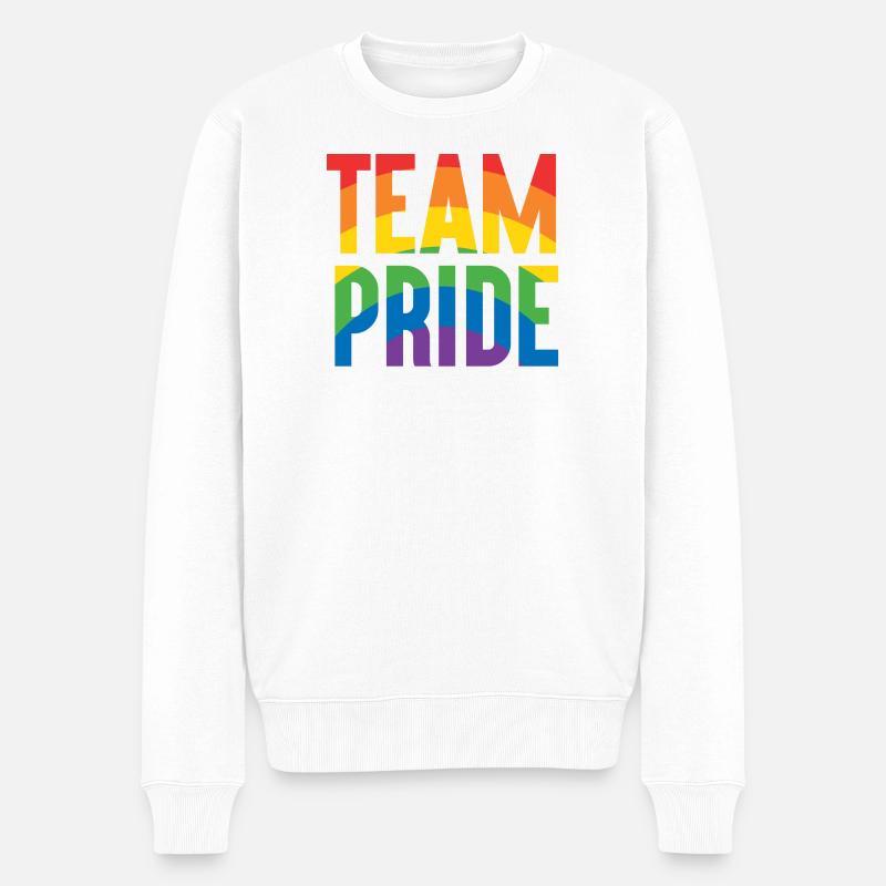 Pride Month LGBT - Team Pride - Männer Premium Bio Pullover - Weiß