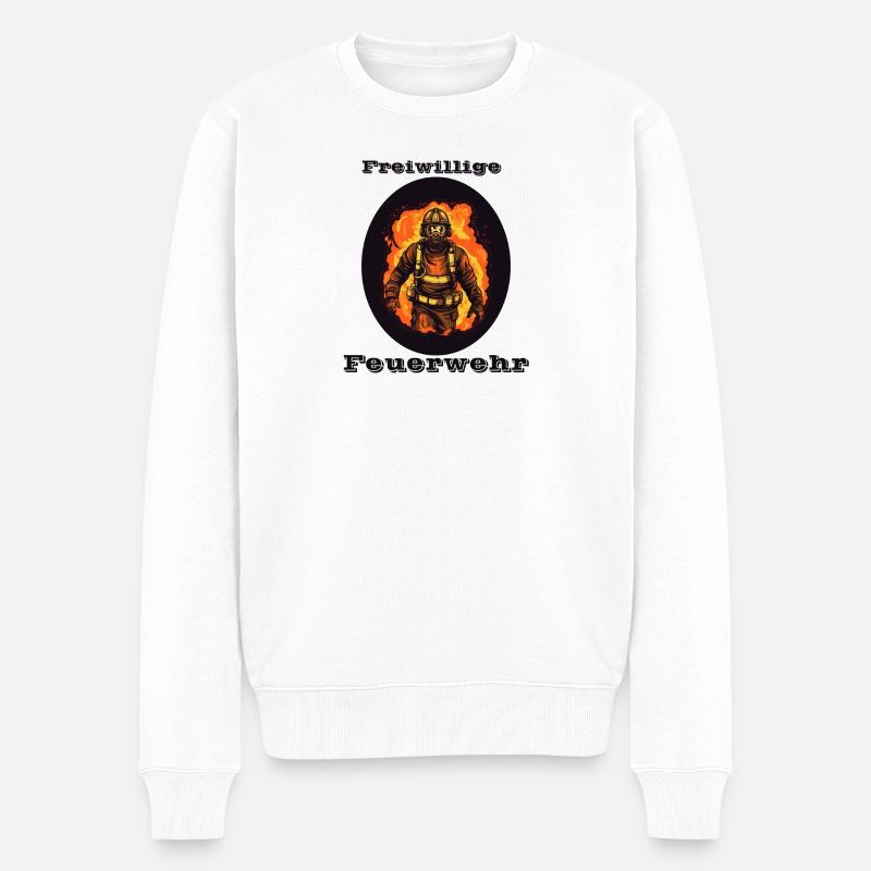 Freiwillige Feuerwehr - Männer Premium Bio Pullover - Weiß