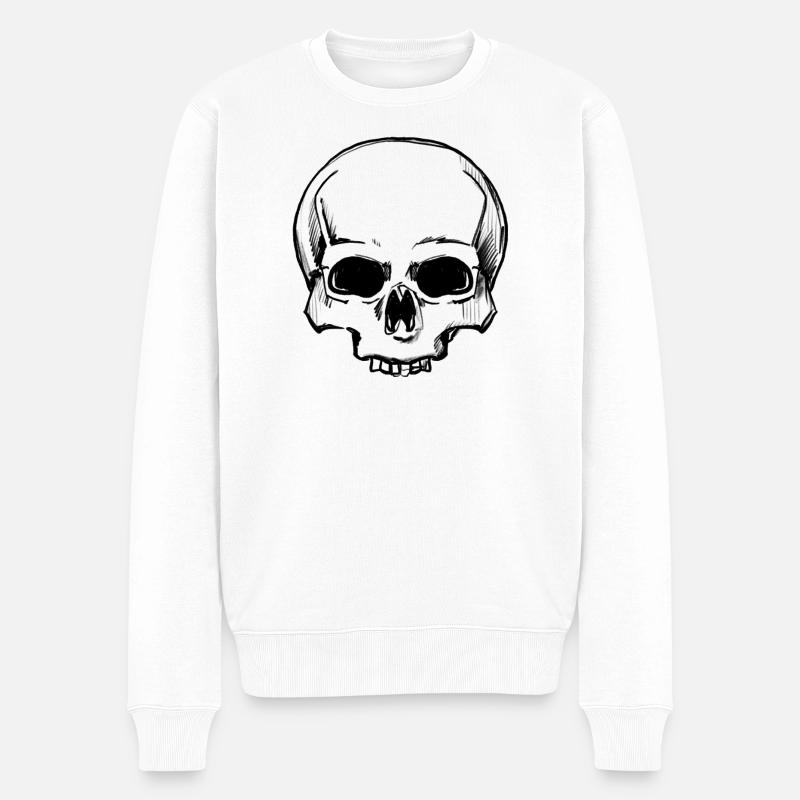 Crâne simple - Pull Premium bio Homme - blanc