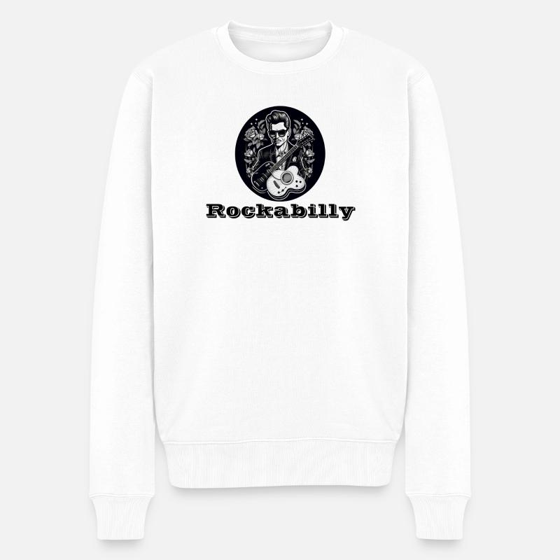 Rockabilly - Pull Premium bio Homme - blanc