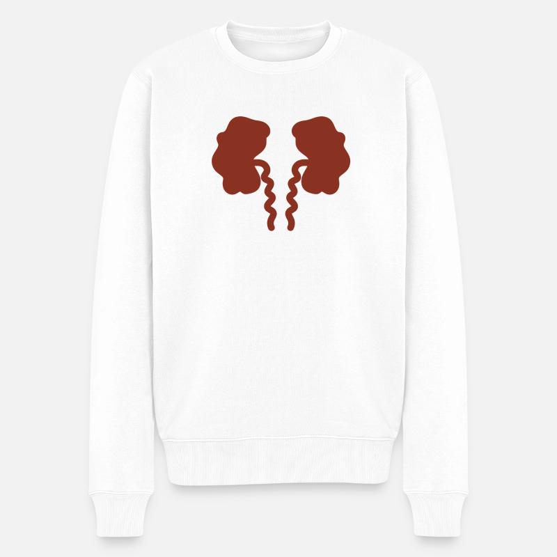 Nierenversagen kidney failure - Männer Premium Bio Pullover - Weiß