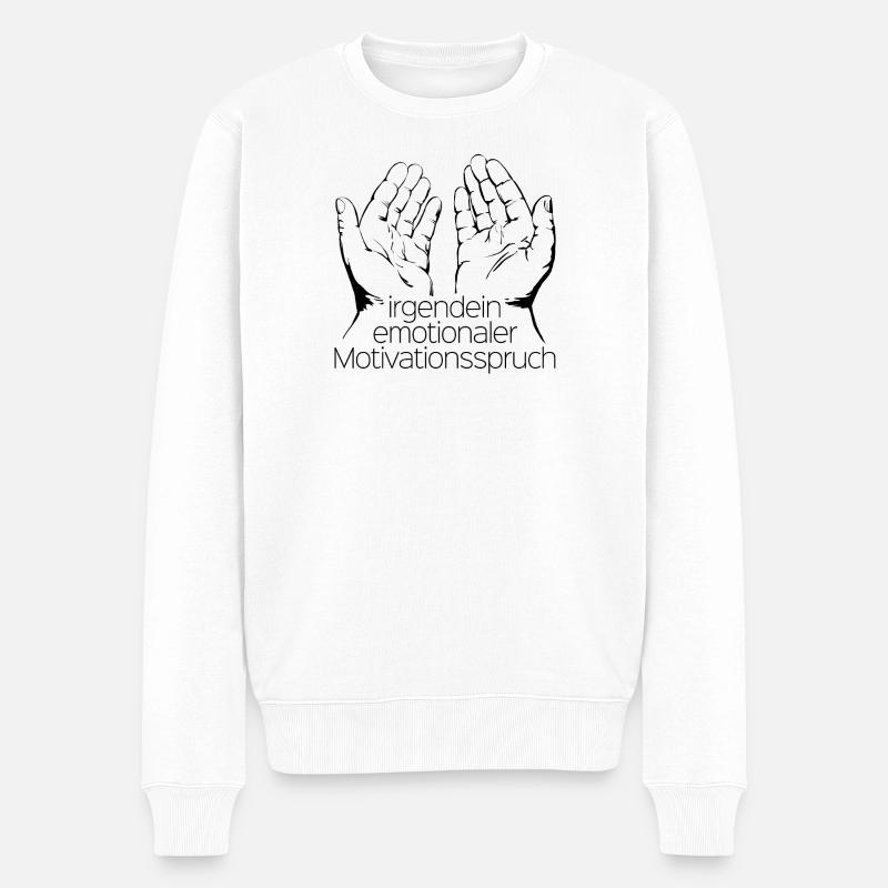Motivation - Männer Premium Bio Pullover - Weiß