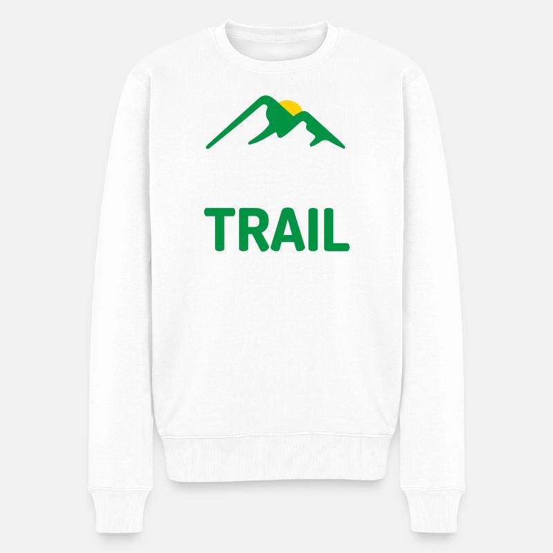 Ultra-Pfad - Männer Premium Bio Pullover - Weiß