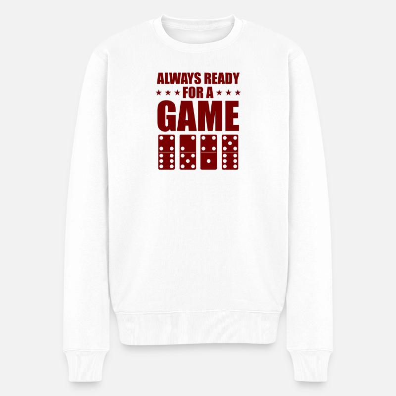 Conception de domino - Pull Premium bio Homme - blanc