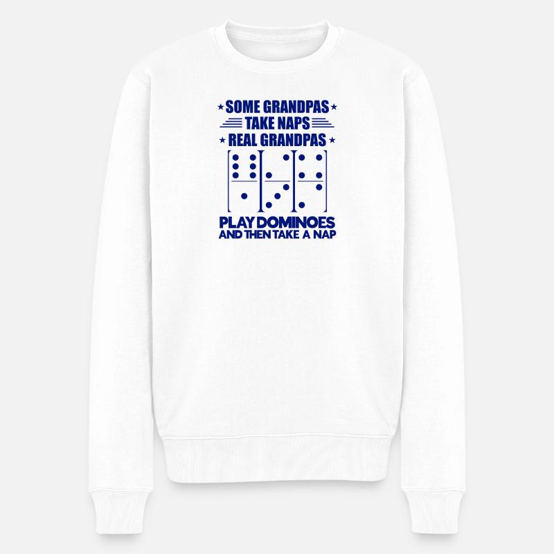 Conception de domino - Pull Premium bio Homme - blanc