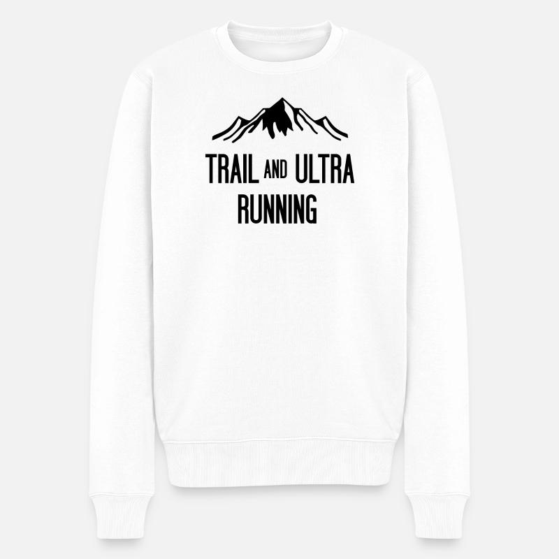 Trail- und Ultraläufe - Männer Premium Bio Pullover - Weiß