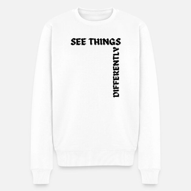Voir les choses différemment - Pull Premium bio Homme - blanc