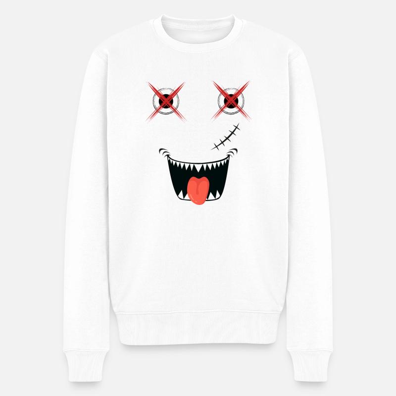 Design effrayant d’Halloween - Pull Premium bio Homme - blanc