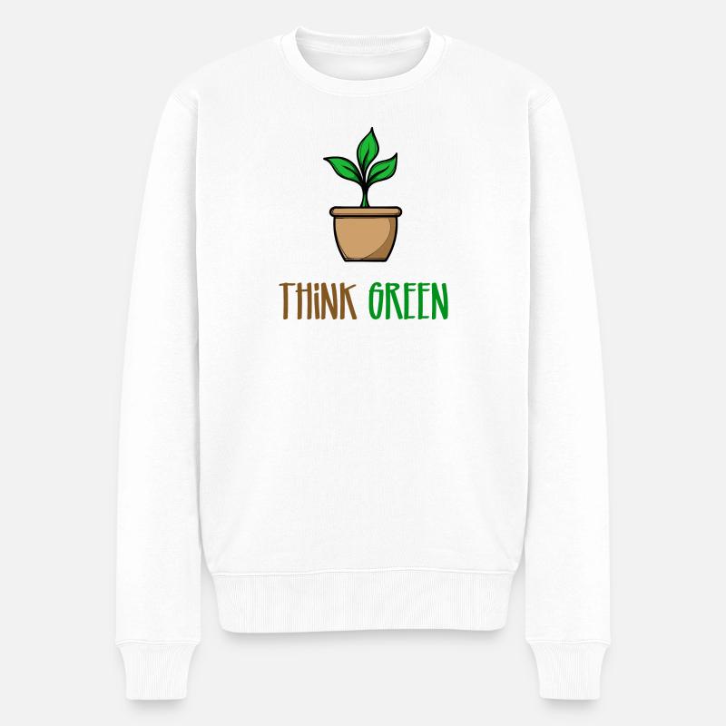Arbre Environnement Déclaration Durabilité Terre Nature - Pull Premium bio Homme - blanc