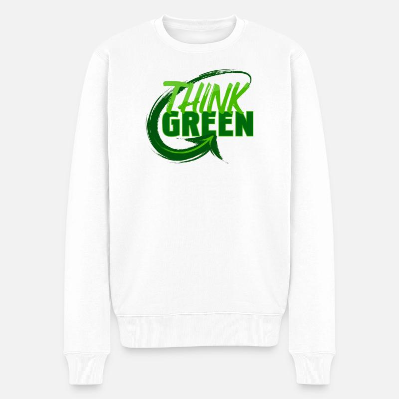 Umweltfreundlich Natur Mutter Erde Umwelt Spruch - Männer Premium Bio Pullover - Weiß