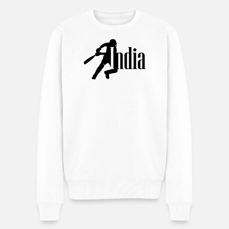 Inde Cricket - Pull Premium bio Homme - blanc