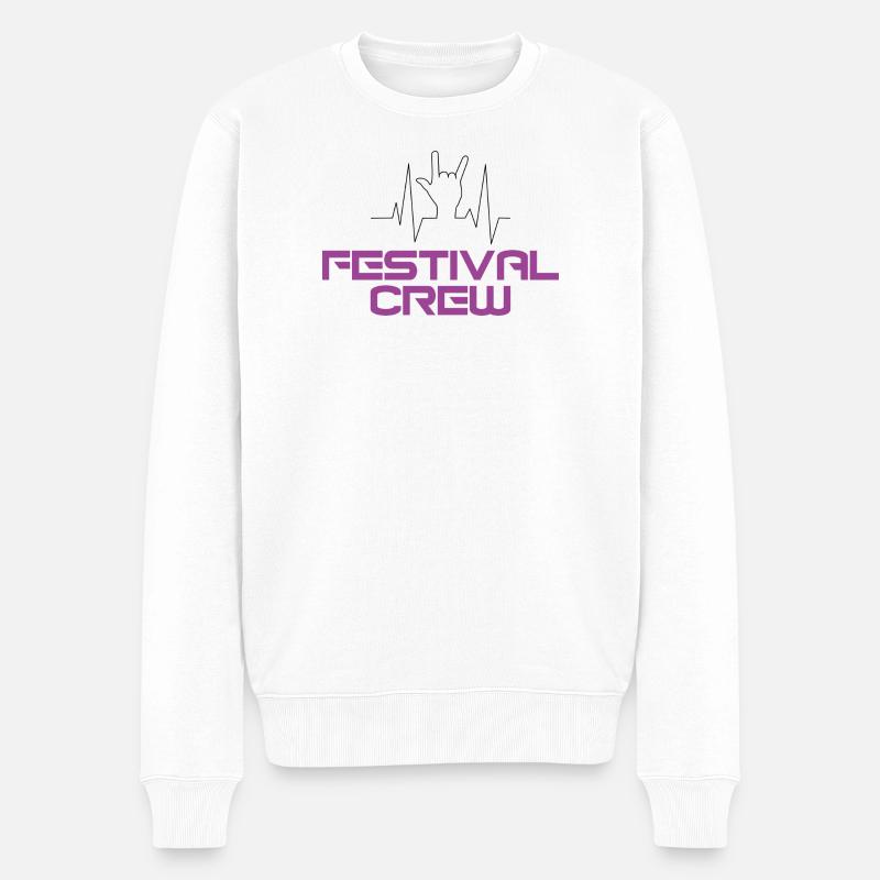 Festival Crew - Männer Premium Bio Pullover - Weiß