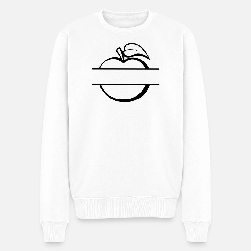Banner Apfel Logo - Männer Premium Bio Pullover - Weiß
