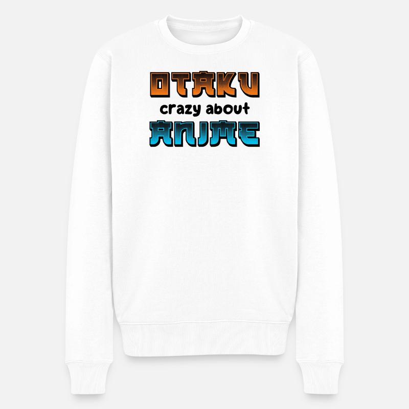 Otaku Statement Manga Comic Trickfilm Japanisch - Männer Premium Bio Pullover - Weiß