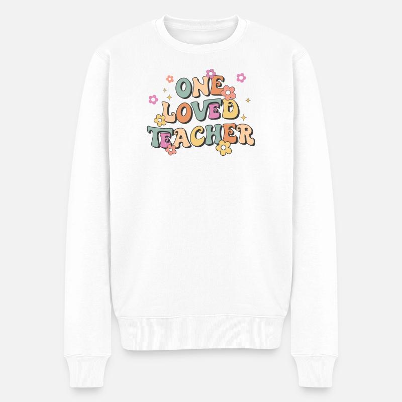 Ein geliebter Lehrer - Männer Premium Bio Pullover - Weiß