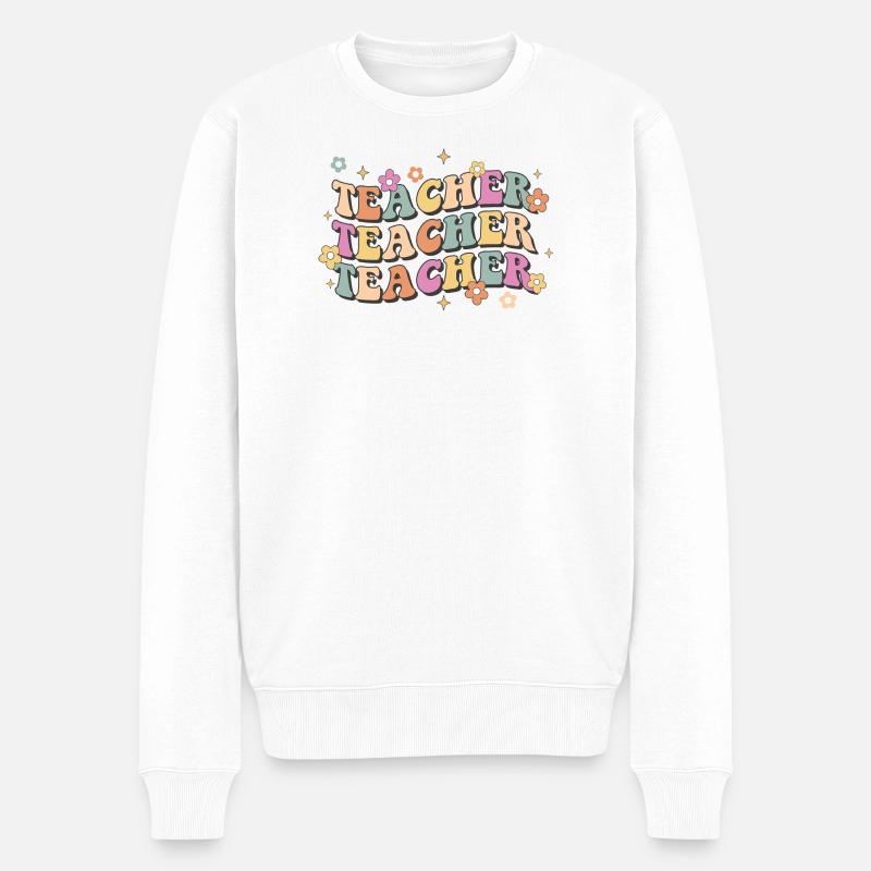 Lehrerleben - Männer Premium Bio Pullover - Weiß