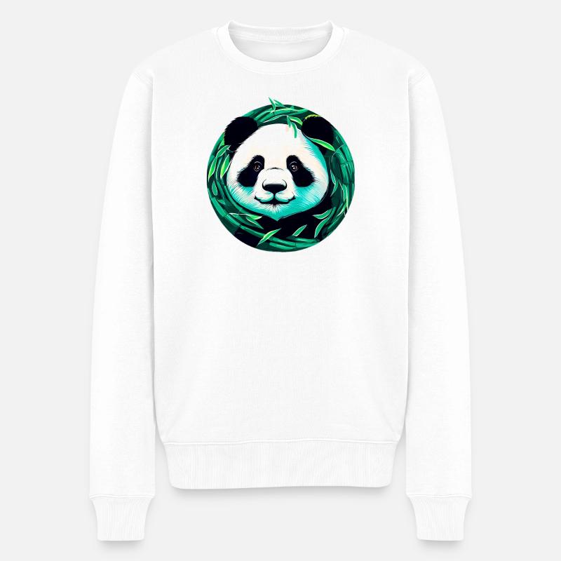 Panda - Pull Premium bio Homme - blanc