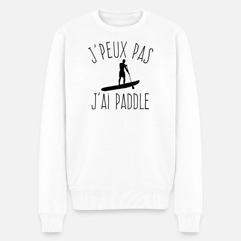 J'peux pas j'ai paddle - Sports nautiques - Pull Premium bio Homme - blanc