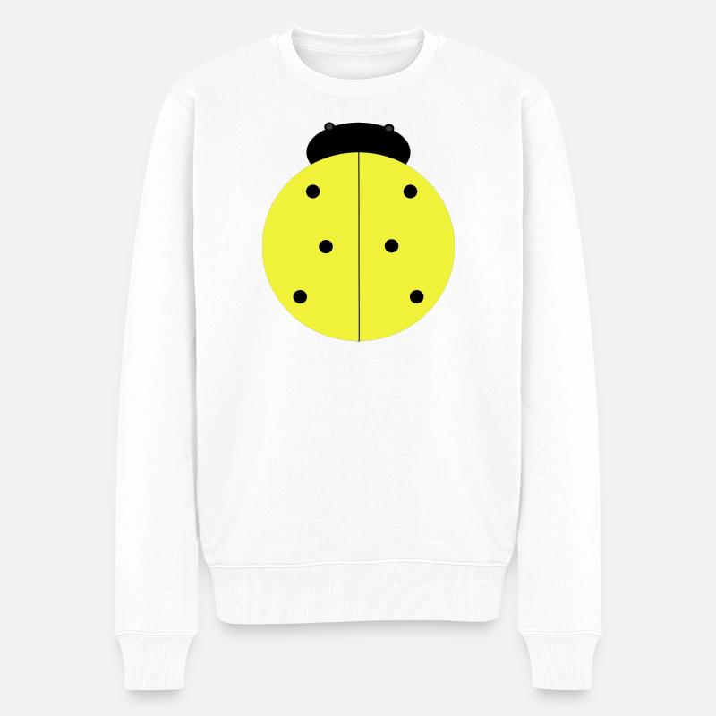 Coccinelle Jaune à Points Noirs - Pull Premium bio Homme - blanc