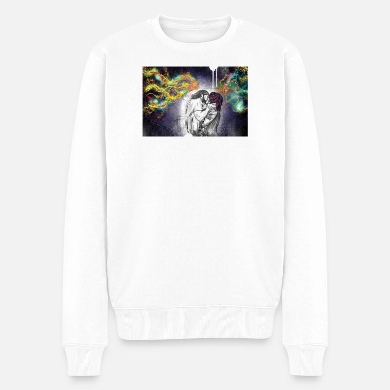 Premier baiser - Pull Premium bio Homme - blanc