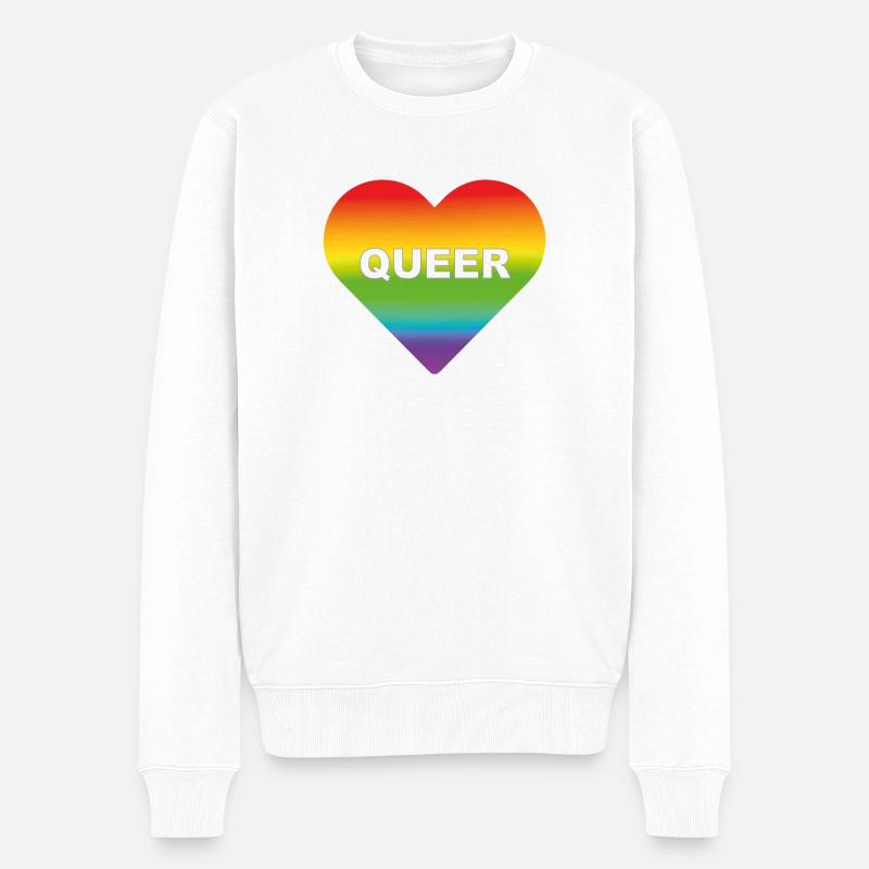 Queer Transgender sein - Männer Premium Bio Pullover - Weiß