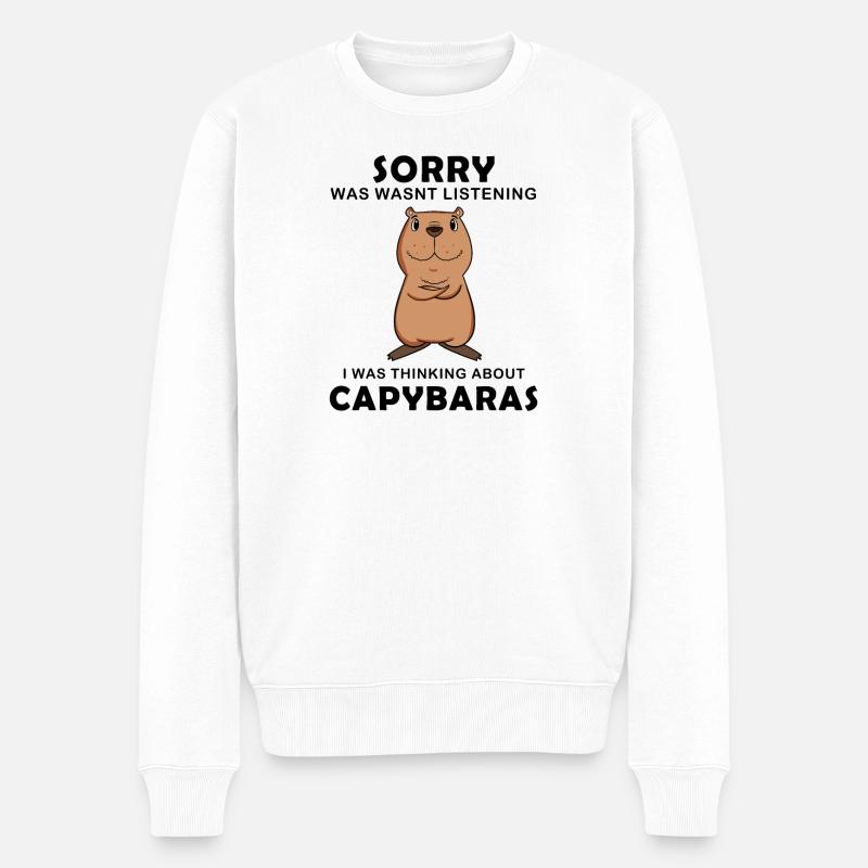 Capybara Wasserschwein Capybaras - Pull Premium bio Homme - blanc