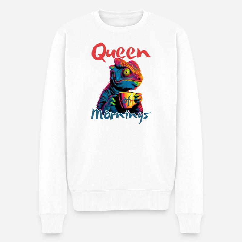 Königin des Morgens - Männer Premium Bio Pullover - Weiß