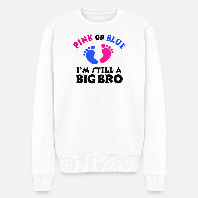 Stolzer Großer Bruder Geschwisterliebe Statement - Männer Premium Bio Pullover - Weiß
