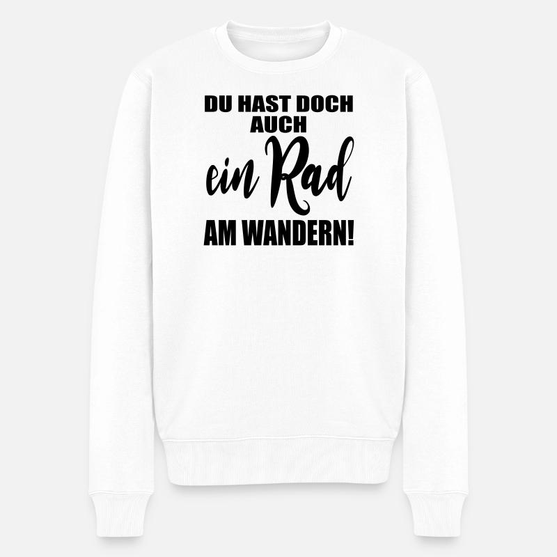 RAD AM WANDERN - Männer Premium Bio Pullover - Weiß